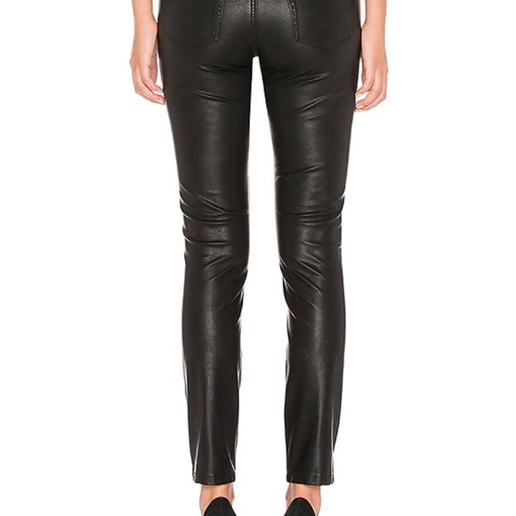 Vegan leather pants, black, size 24 - Picture 2 of 3